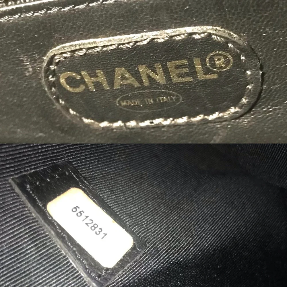 Rare Chanel Vintage Caviar Shoulder Bag - Authentic Black Leather - Picture 11 of 16